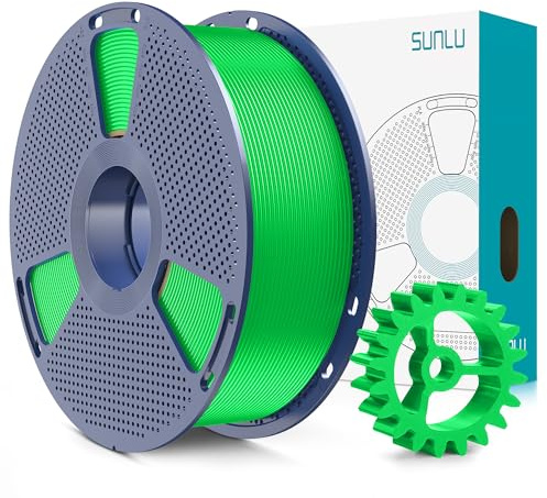 SUNLU PLA+2.0 Filament 1.75mm, Upgrade PLA Plus 3D Drucker Filament, Stärker und robuster, High Speed PLA+ Filament, Maßgenauigkeit +/-0,02mm, 1KG 3D Druck PLA+ Filament, Grün