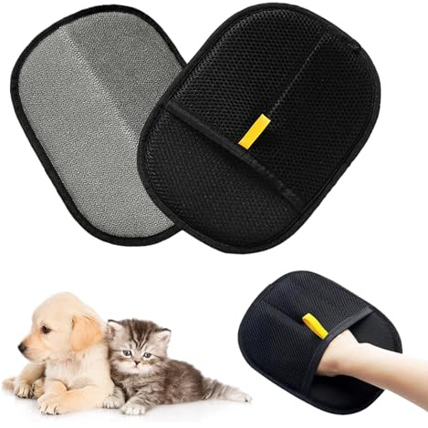 BTSAE Pälsmagnet, 2 stycken pälshandskar för katt, katter, handskar, pälsvård, statikhandske för borttagning av djurhår, handske för borttagning av katthår för kläder, soffor, sängar