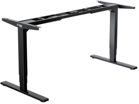 LeetDesk Pro Elektrisch Höhenverstellbares Schreibtischgestell, 63-128 cm, Dual-Motor 120 kg Belastung, 38 mm/s, 3-Fach Memory, Schwarz (Schwarz)