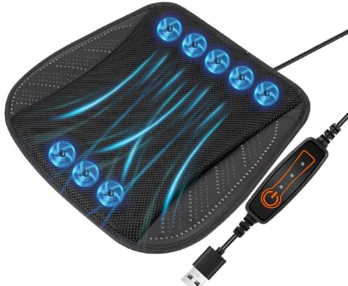 Coprisedili rinfrescanti per auto, ventilati, per sedili anteriori, con 8 ventole, regolabili, per , berlina, camion, guida, lavoro, studio