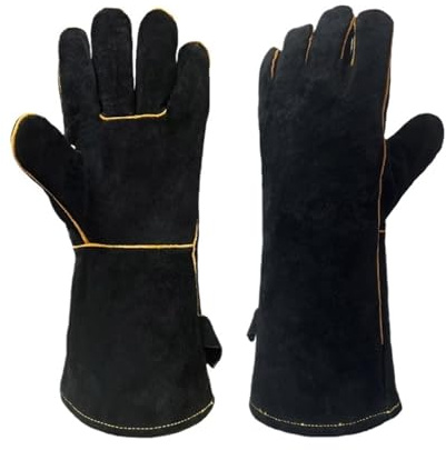 XHZMDWOU Gant Four Gant Cuisine Gants De Soudage Résistants À La Chaleur, Gants De Four for Barbecue, Barbecue, Cheminée De Cuisson Gant Four Anti Chaleur