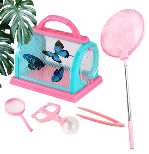 Nature Explorer Kit - Pedagogisk observationsuppsättning av bärbar utomhusstudiebehållare transparent sökarlivsmiljö med förstoringslock | Interact Learning Toy