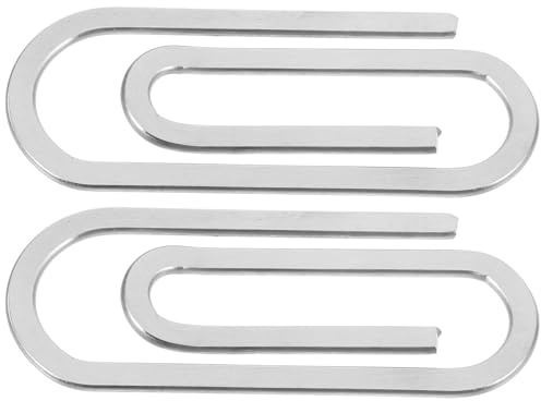Clip para Billetes de Acero Inoxidable, 2 Unidades, Plata | Forma de Clip de Papel , Diseño Sencillo , Ligero y Compacto , para Hombres y Mujeres