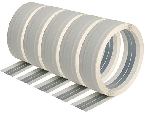 Semin Bande Armée Angle Placo 12,5 m – Renfort Angles Sortants Plaques de Plâtre – Papier & Acier – Finition Invisible – Bande à Joint Professionnelle - Lot de 5