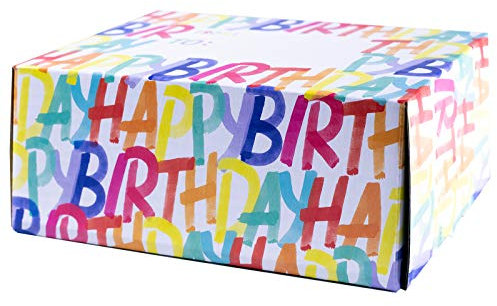 LUXPaper SB-SB122-2 Versandkartons mit Regenbogen-Aufdruck und Lasche zum Verschließen – Größe: 22,9 x 15,2 x 10,2 cm, 2 Stück