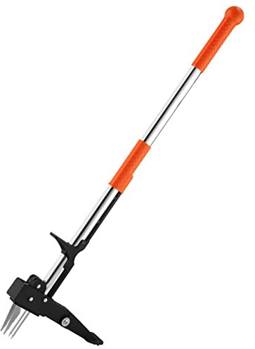 FUXTEC stabiler Unkrautstecher/Unkrautentferner mit langem Stiel für den Rasen - FX-UKST