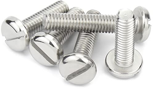 CONPHERON Rundkopf Schlitzschrauben Edelstahl Maschinenschrauben Befestigung Werkzeug M2×5mm, 100 Stück