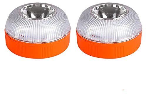 PNNNU Lampe Rechargeable Approuvée par La Norme V16 pour Les Gyrophares d'urgence des Voitures À Induction Magnétique.,2 pcs