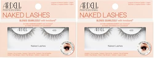 ARDELL Naked Lashes Echthaarwimpern, das Original für einen unverkennbaren Look (Style 420) (Ohne Wimpernkleber) (Packung mit 2)