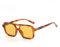 LJCZKA Retro Sonnenbrille Pilotenbrille für Herren Damen,Klassisch 70er Flach Quadratische Doppelsteg Sonnenbrille mit UV400 Schutz