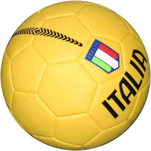 CUCUBA Pallone Da Calcio Football Da Allenamento o Partita Misura 5 Giallo Italia