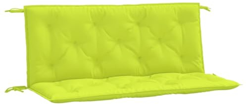 vidaXL Cojines de Banco de jardín 2 uds Verde Brillante 120x50x7 cm