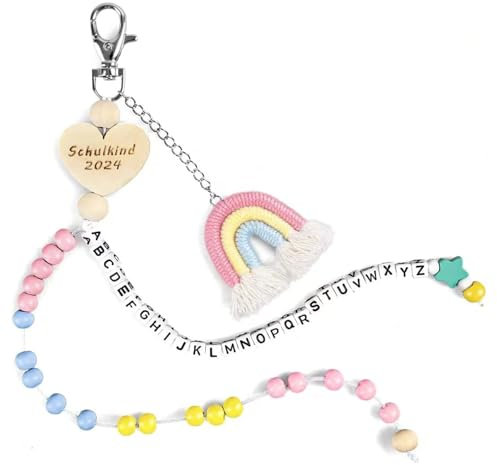 Yibarler Einschulung Geschenk Mädchen Rosa Rechenkette Schulkind Geschenk Schultüte Füllung Schulanfang Geschenk Glücksbringer mit Geschenkbox