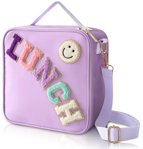 VidFair Insulated Kids Lunch Bags,Boys Girls Lunch Bag,Lunch Femme Cooler Bag Insulated Reusable Leakproof Tote Lunch Bag Women Men for Work,Picnic, School,BBQ-Purple