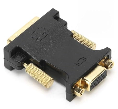 EIMSOAH Adaptateur DVI‑I 24+1 Mâle vers VGA Femelle avec Puce pour Affichage Vidéo Haute Définition pour Ordinateur de Bureau HDTV 1pc
