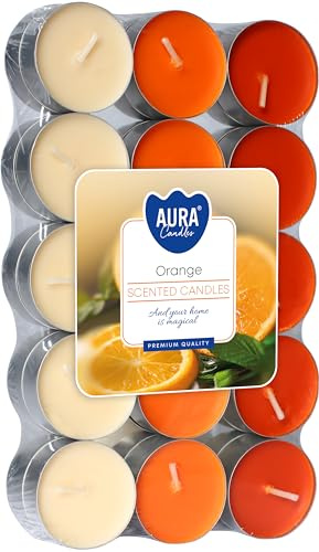 DUFTKERZEN 30ER PACK, Duft: Orange - angenehmer Zitrusduft