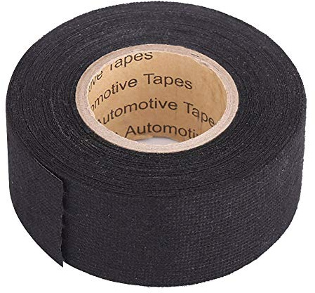 Keenso Auto Kabelbaum Filzband, Auto 9mm / 19mm / 32mm Selbstklebend Tuch Gewebeband Schwarz Kabelschutz Filzband Filz Gewebeklebeband (32mm*11,5m)
