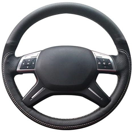 MEWANT Coprivolante per auto fai da te, in vera pelle e camoscio, per Benz GL350 ML350