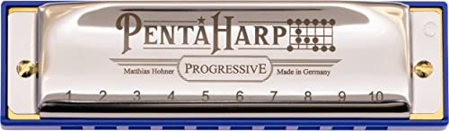 HOHNER Pentaharp Mundharmonika, A-Moll-Dur, Edelstahl (M21BX-AM)