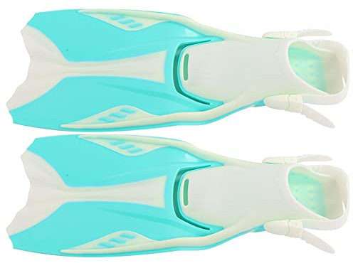 Cosiki Verstellbare Schwimmflossen, lange Flossen, Tauchflossen, Smaragdgrün, lange Ausbildung, TPR, zum Tauchen, Tauchen zum Schwimmen (M)