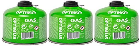 Generisch 3 x Optimus Ventil-Gaskartuschen Füllmenge 230g
