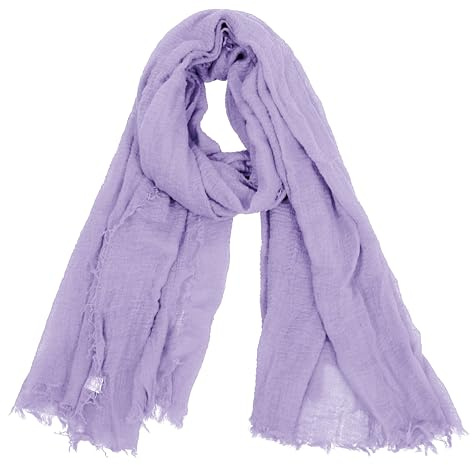 Van Der Rich ® - Bufanda Cuello Arrugado Hombre Mujer (29-Púrpura claro, TU)