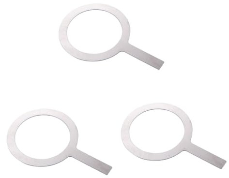 Zerodeko 3pcs Stainless Steel Milk Tea Ring Baking Cup Cover for Tea Shop Protective Cover for Cup Rim Handle