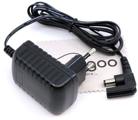 Ladegerät passend für Leifheit Regulus PowerVac 2in1 (11925) (Ersetzt 89155 ZD12D214060EU) Ladekabel Akku-Staubsauger mit mungoo Displayputztuch