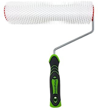 Pangolino - Entlüftungsroller - 25 cm – Einarmiger Metallbügel - Stachellänge: 31 mm - Profi-Qualität – Stachelwalze zur Entlüftung von Bodenbeschichtungen