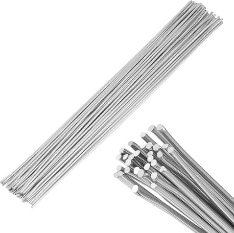 MAYJOYDIY 30Pcs Platinum 2 x 250mm Aluminum Brazing Rods Welding Sticks，Low Temperature Welding Wire with Flux Core for Welding or Surfacing Welding Small Aluminum Objects