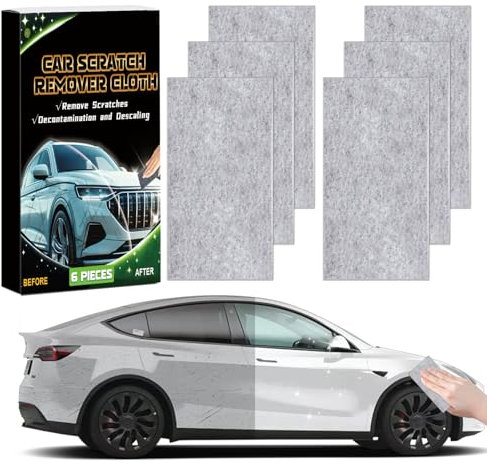 Panno Nano Sparkle per graffi auto (6 pezzi), Panno antigraffio per auto Panno per rimozione graffi nanomagico, utilizzato per la riparazione dei graffi dell'auto Strumento di pulizia riparazione dell