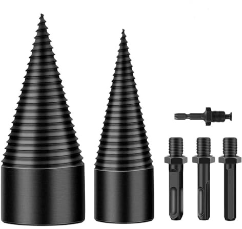 Juego de brocas para madera con 4 mangos de perforación de 42 mm + 32 mm, brocas cónicas de acero de alta velocidad para taladros, juego de brocas para divisores de madera de menor diámetro