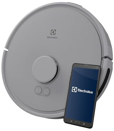 Electrolux Robot Aspirapolvere, LIDAR Preciso, Aspirazione Potente 4000Pa, Navigazione Intelligente, 140 Min Autonomia, 2 in 1 Aspirazione e Pulizia, Controllo App, ER71HW1UG, Grigio Urbano