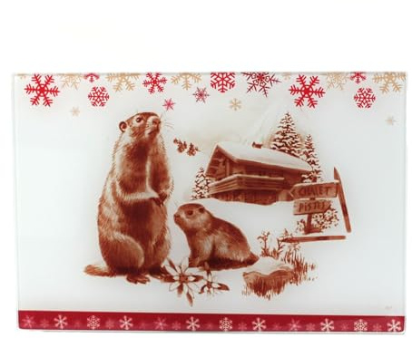 Planche à découper Cuisine Motifs Marmottes Bianca 20x30 cm