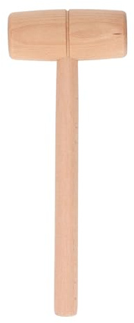 Hyuduo Holzhammer, 2 Stück, Holzhammer mit Innengelenk, Mehrzweck-Holzhammer, Eishammer aus Massivem Buchenholz, Schaden Schlagendes Zimmermanns-Handwerkzeug, Hammerhammer (S)