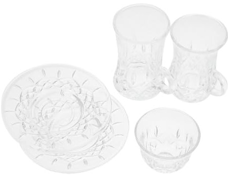 STOBAZA Set Di Tazze E Piattini Per Caffè Turco - Piccole Tazze Da Tè in Porcellana Con Design Vintage Per La Casa O Il Viaggio