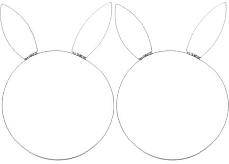 Ciieeo Osterhasen-metallkranz Kreis 2 Stück Hase Für Dekorative Ornamente Sicheres Basteln Für Osterhasen-tischplatte