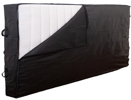 WOOPAK® Housse Protection Matelas Déménagement Noir 90x200cm avec 4 poignées de Transport