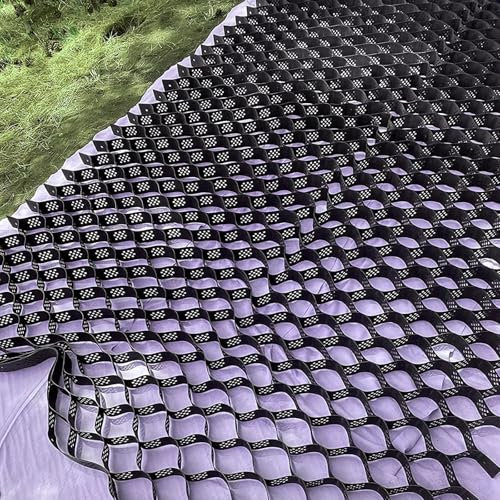 Stabilisateur de Gravier Grille En Plastique Pour Base De Hangar, 5 Cm De Hauteur, Pour Allées Piétonnes, Renforcement Du Sol, Gravier/pavés Perméables, Tapis De Gazon Pliable Et Flexible(6.6ftx19.7ft