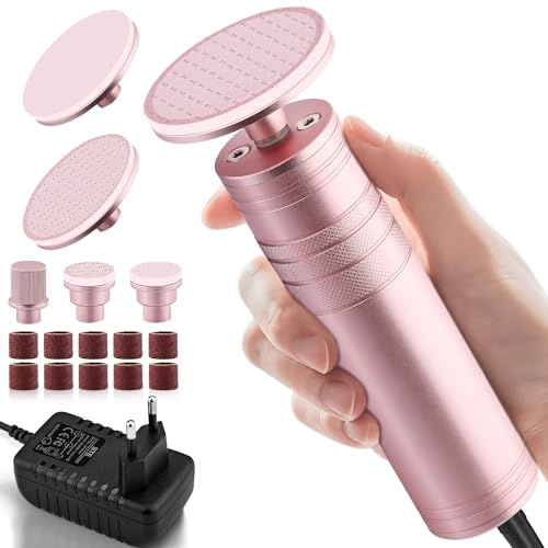Kredioo Râpe Pieds Electrique Anti-callosités Lime Pieds Electrique pour Corne avec 4 Embouts en Nano Verre Vitesse et Direction Réglable Professionnelle pour Enlever Les Callosités et La Peau Morte