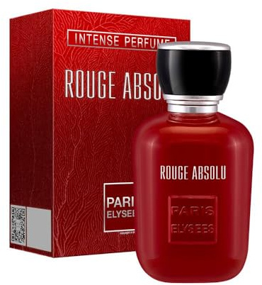 PARIS ELYSEES PARFUMS - Rouge Absolu- Eau de Toilette femme - Orientale - Gingembre & Orange sanguine - Made in France - vaporisateur parfum 100ml - Flacon de voyage rechargeable de 5ml inclus