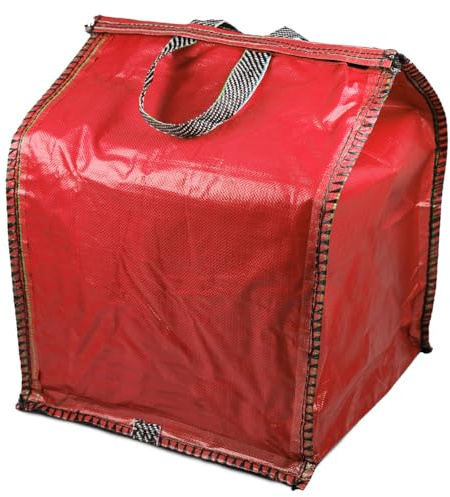 Kerbside - Securesack 90 Litre Recycling Bag - Council with Weight Pad - for Plasitic Cans Paper Cardboard Tins Jars (Red)