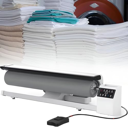 Commercial Roller Ironing Machine with Steam Press for Home and Industrial Use, Efficient Fabric Rotary Iron for Garment Steaming