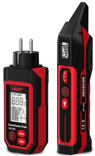 NOYAFA Steckdosentester, Sicherungsfinder mit LCD, NCV Prüfer | 240V Schuko-Steckdosenprüfung, Sicherungsortung, kontaktloser Spannungsprüfer mit LCD-Anzeige für schnelle Fehlerdiagnose