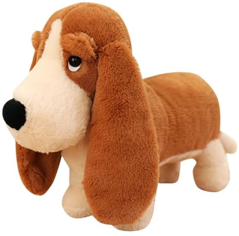 KUKUShining Dackel Hund Plüsch, Kuscheltiere Spielzeug Puppe Süße Flauschige Plüschtier for Kinder Geschenke Geburtstag Weihnachten Kinder