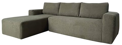 Oviala Ecksofa, 4-Sitzer, mit Ottomane, links, Grün