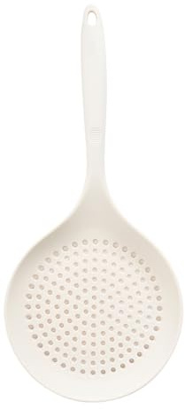 Cuchara coladora de silicona grande | Espumadera de cocina con mango largo anticalor, utensilio de cocina para Pasta, sopa, arroz, verduras, accesorio duradero y ergonómico para el hogar