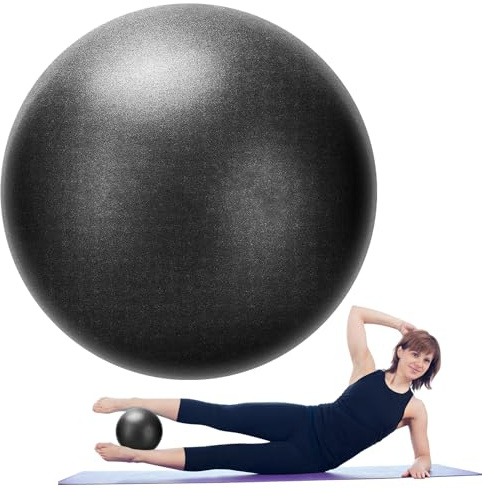 Soft Pilates Ball, 9 Inch Small Anti-Burst Yoga Ball for Core Strengthening Stability Training Balance Workout Home Exercise Pregnancy Stretching Rehab Fitness Physiotherapy Physical Training (Orange)