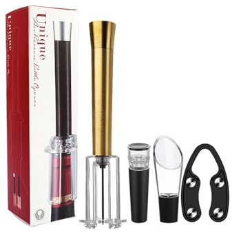 Kit d'ouverture de vin, kit d'ouvre-vin rouge, kit de décapsuleur de vin avec bouchon sous vide et décapsuleur - Accessoires pratiques pour décapsuleur de vin pour la maison, le bar, le pique-nique en