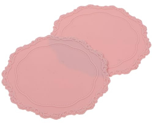 YOSADIER Tampons en Silicone Rose 2pcs pour Sceau de Cire, Résistants la Chaleur, Protection de Table, Style Chic et Élégant pour Travaux Manuels